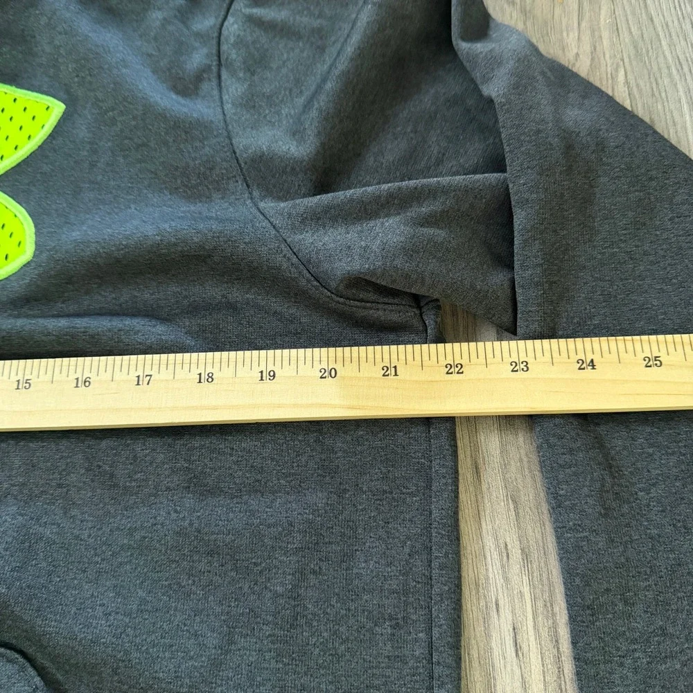 Under Armour Storm Big Logo Hoodie Men's Medium Gray Neon Yellow 2013 FW